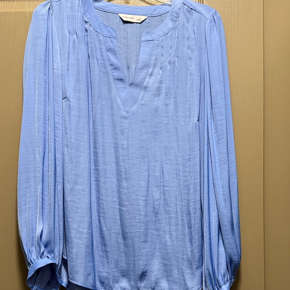 Nine West Light Blue Blouse